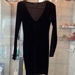 Black velvet dress